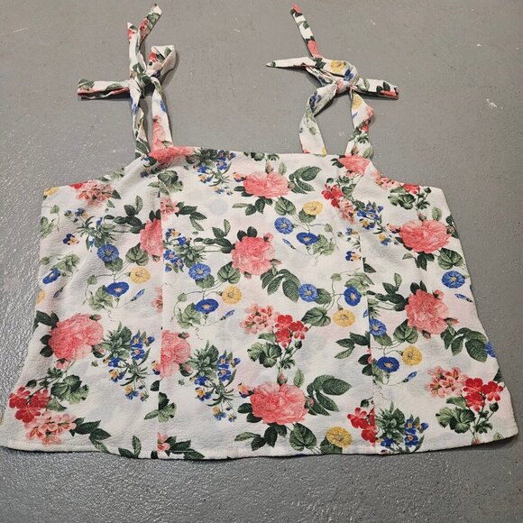NWOT Cropped floral stretchy top XL - Picture 6 of 6